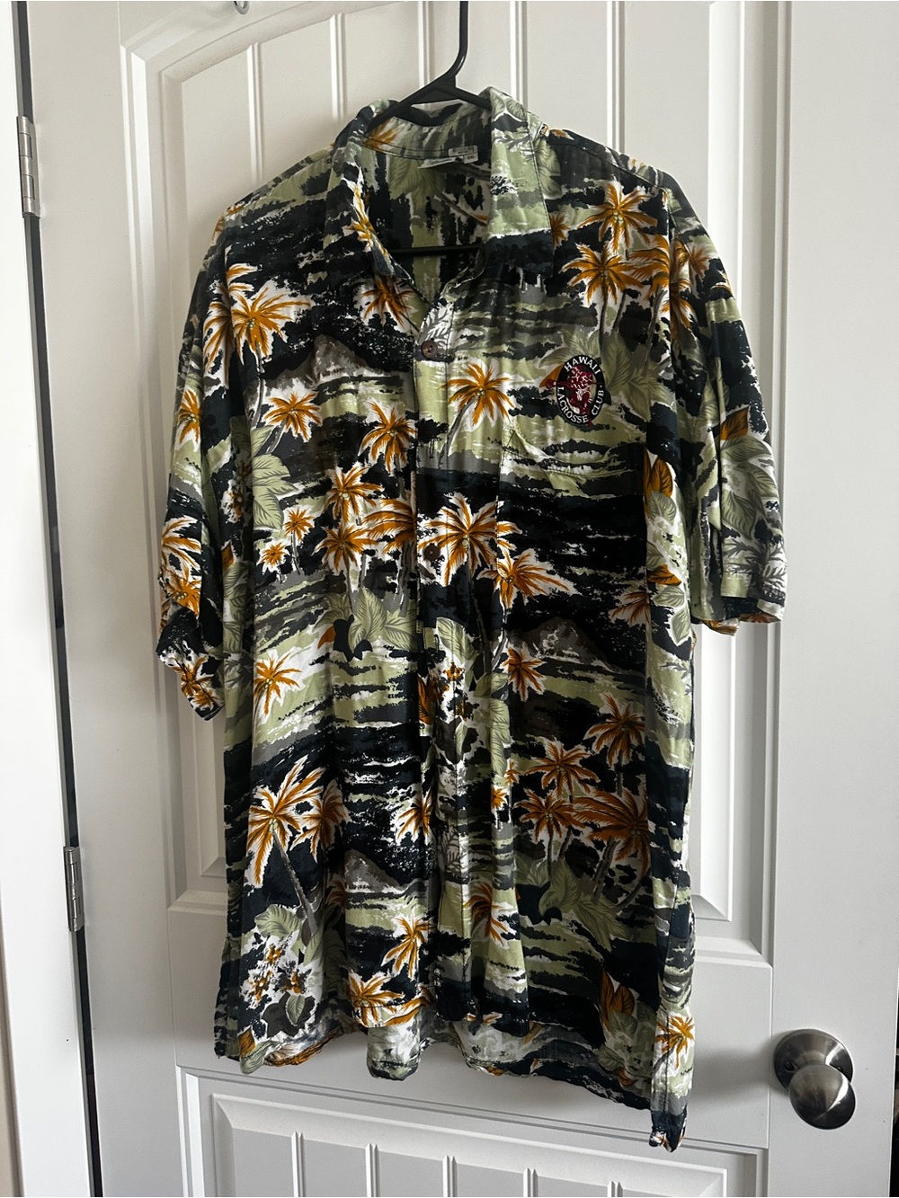 Men’s xxl Tropical Palm Print Button-Up Shirt